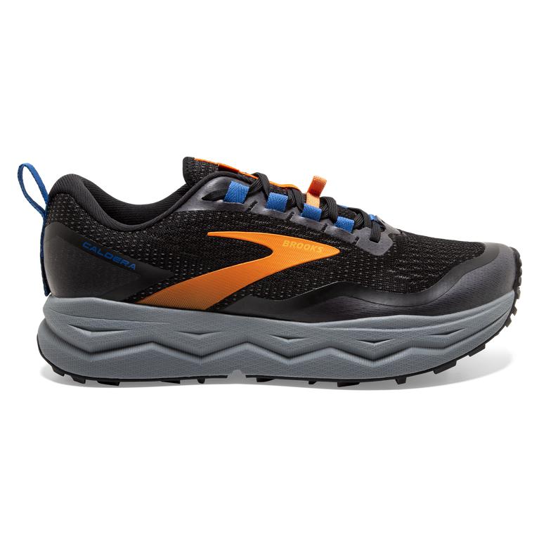 Brooks Caldera 5 Distance Men's Trail Running Shoes - Black/Orange/Blue (87205-APZM)